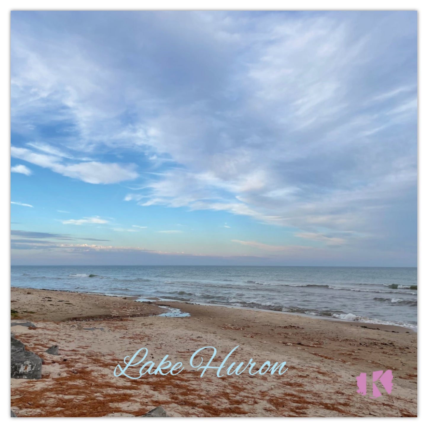 Acrylic photo block " Lake Huron"