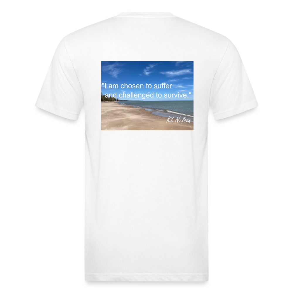 Fitted Cotton/Poly T-Shirt by Next Level - white