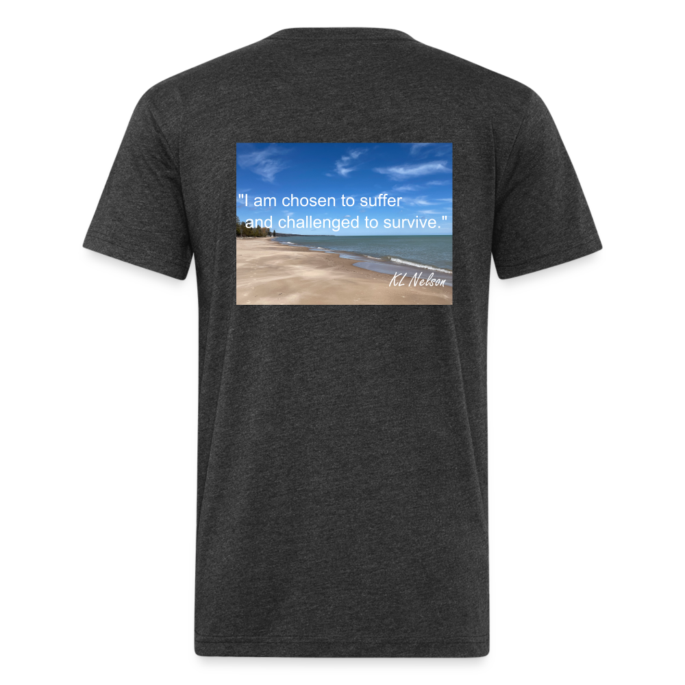 Fitted Cotton/Poly T-Shirt by Next Level - heather black