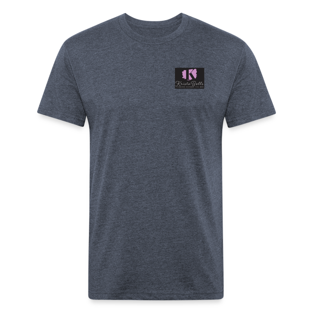 Fitted Cotton/Poly T-Shirt by Next Level - heather navy