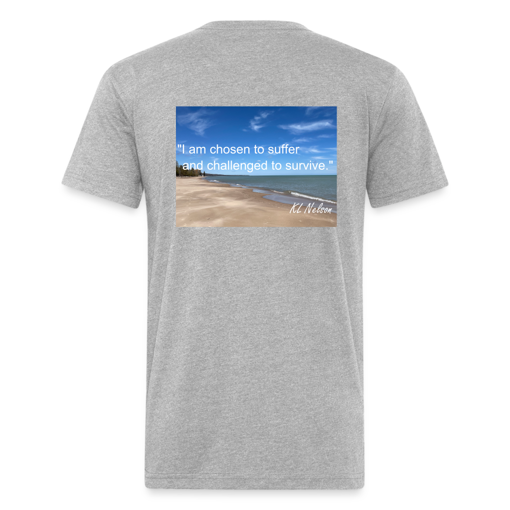 Fitted Cotton/Poly T-Shirt by Next Level - heather gray