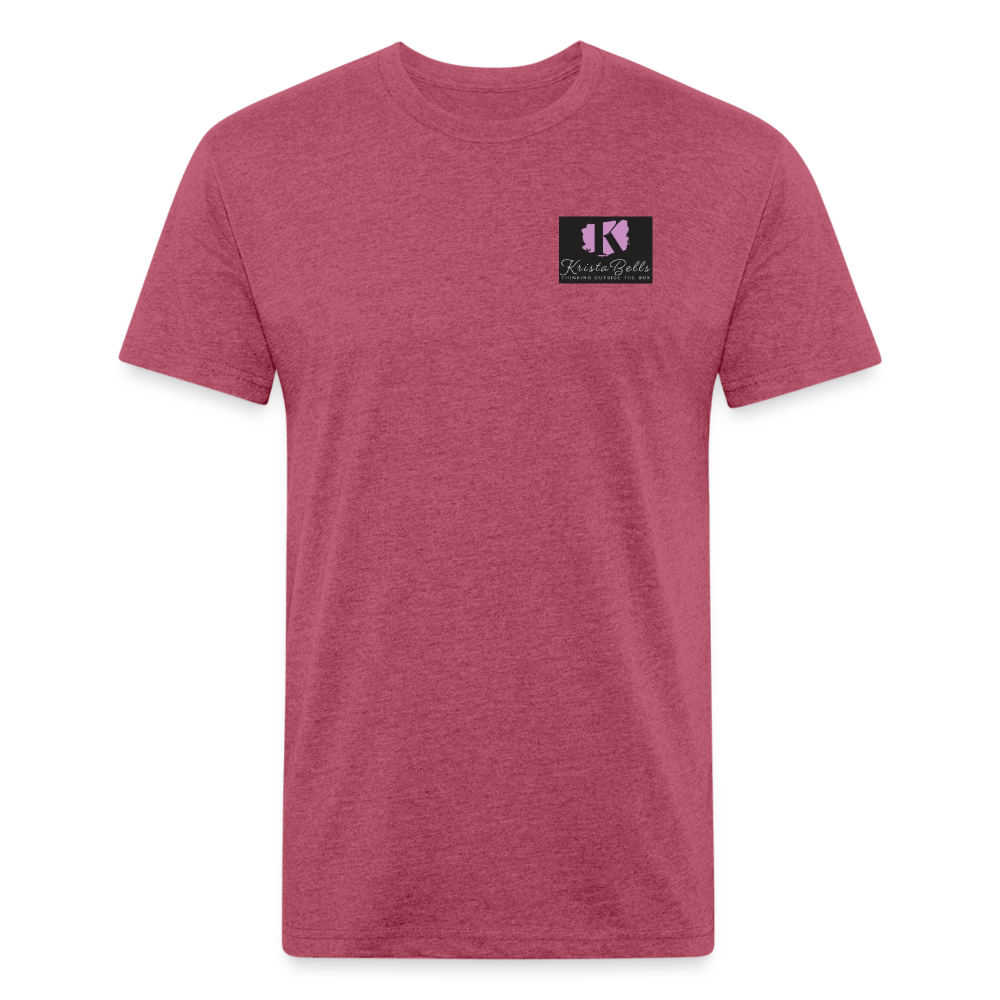 Fitted Cotton/Poly T-Shirt by Next Level - heather burgundy
