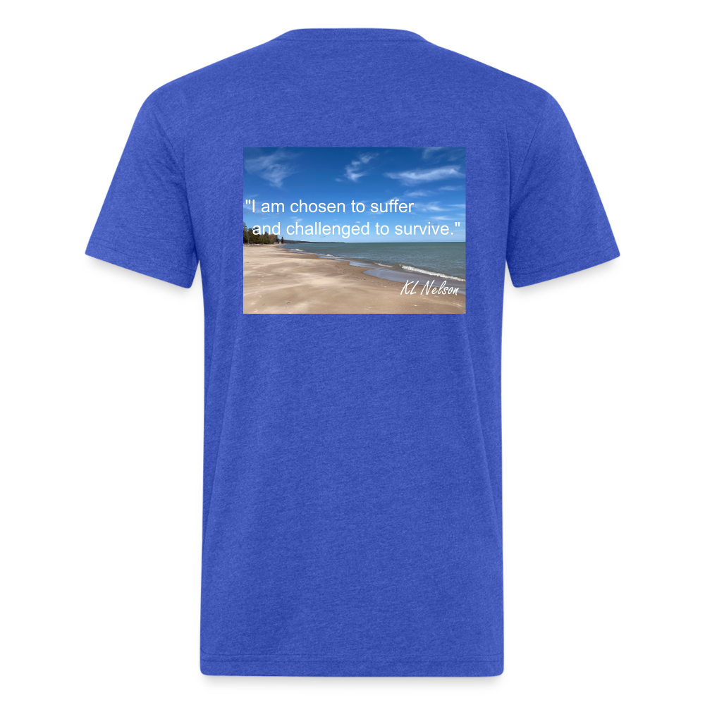 Fitted Cotton/Poly T-Shirt by Next Level - heather royal