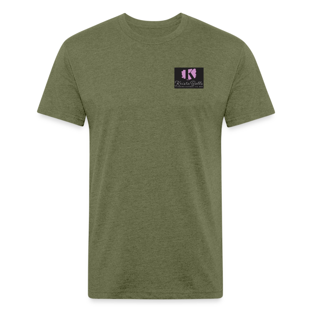 Fitted Cotton/Poly T-Shirt by Next Level - heather military green