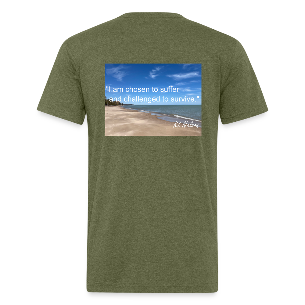 Fitted Cotton/Poly T-Shirt by Next Level - heather military green