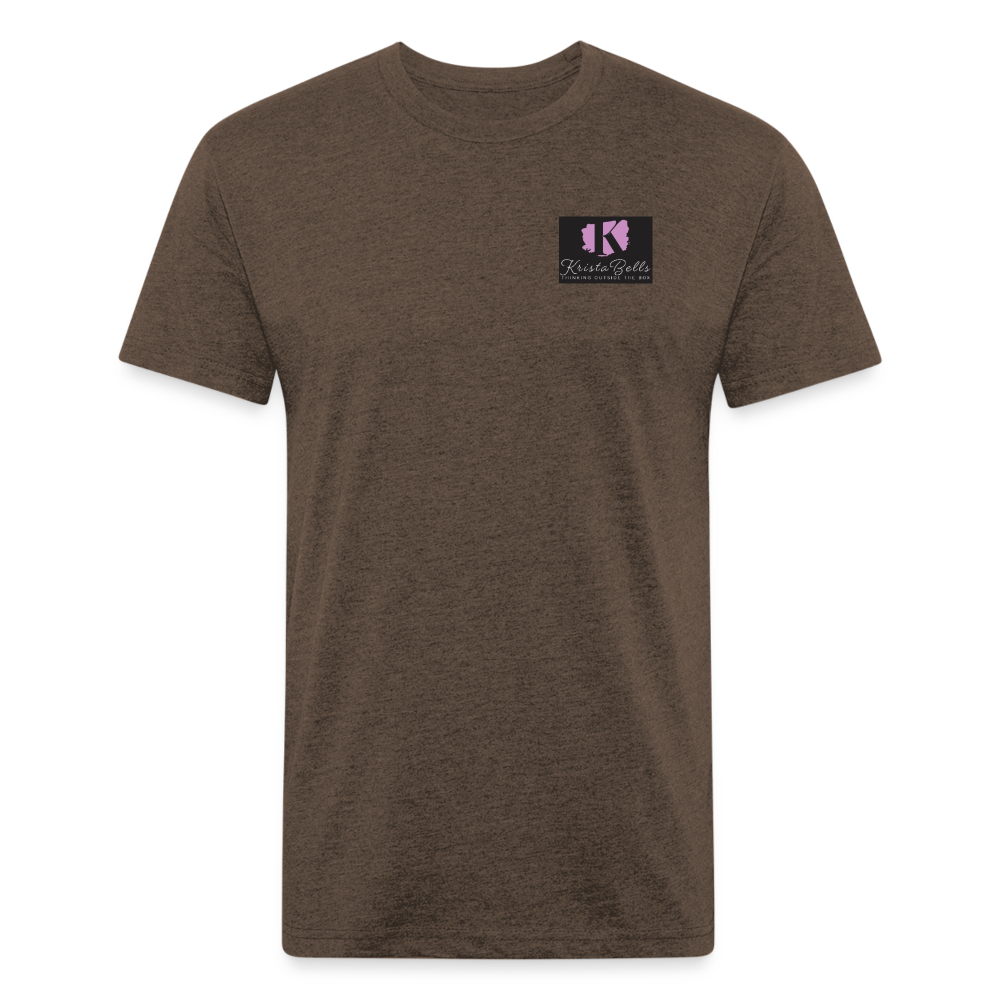 Fitted Cotton/Poly T-Shirt by Next Level - heather espresso