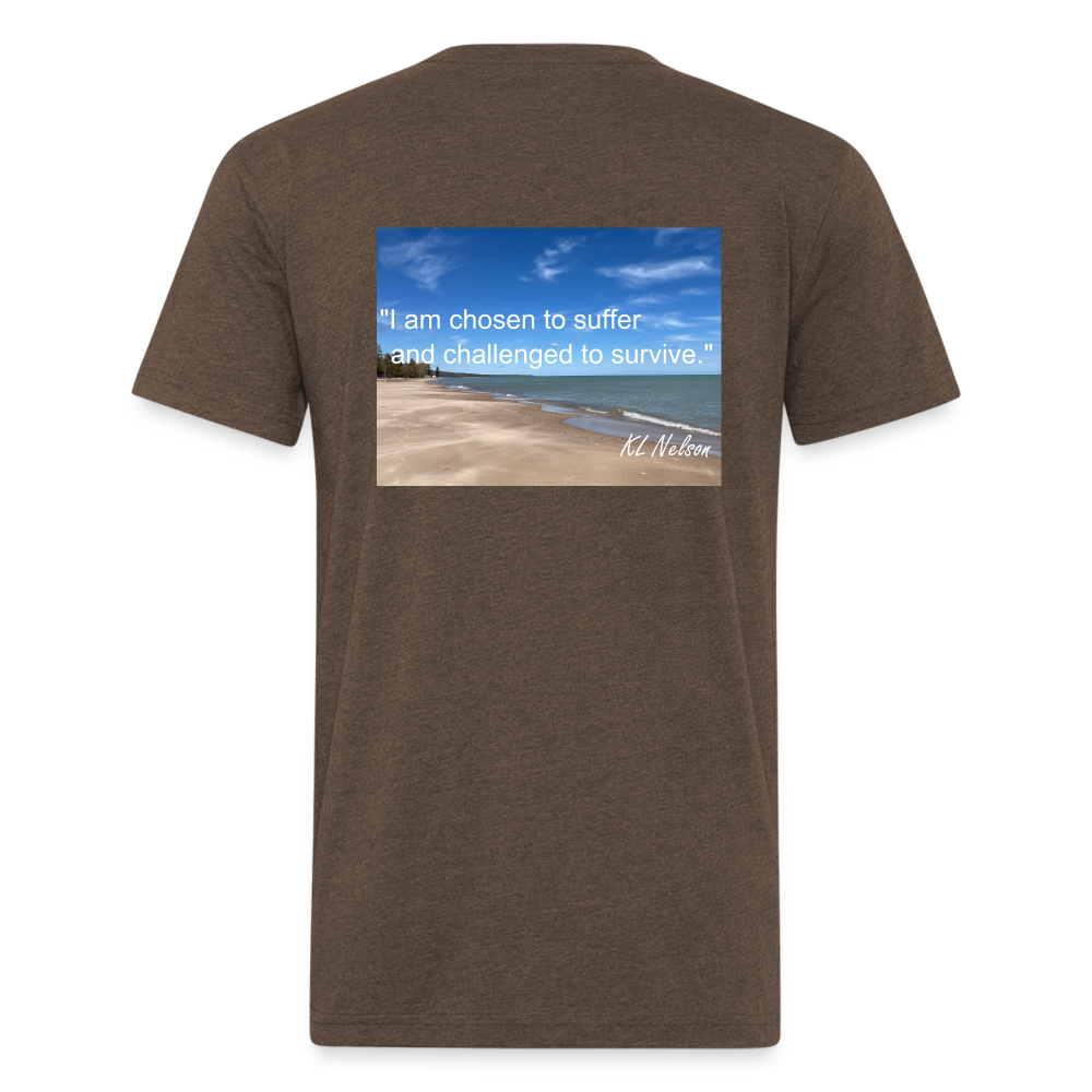 Fitted Cotton/Poly T-Shirt by Next Level - heather espresso