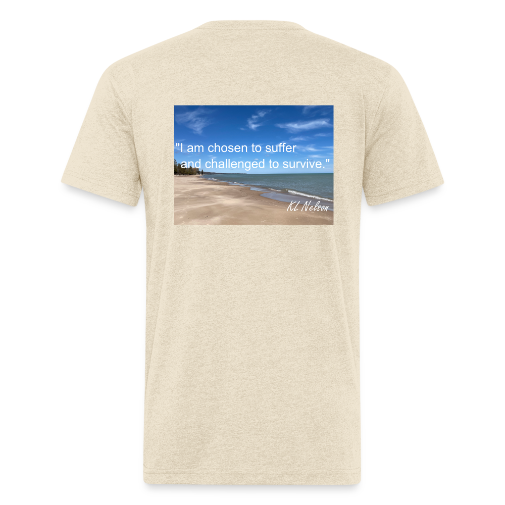 Fitted Cotton/Poly T-Shirt by Next Level - heather cream