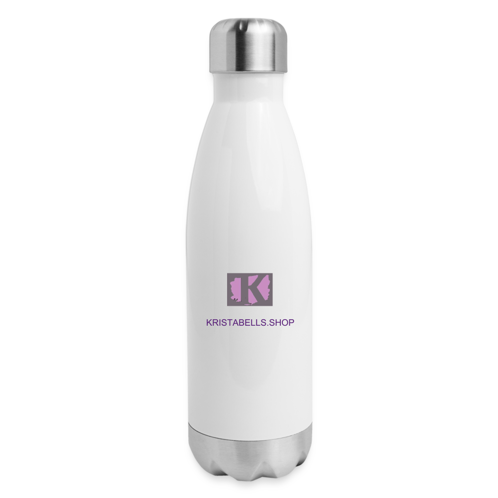 Insulated Stainless Steel Water Bottle - white