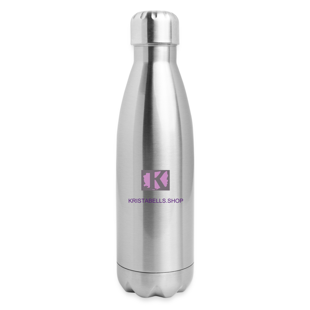 Insulated Stainless Steel Water Bottle - silver
