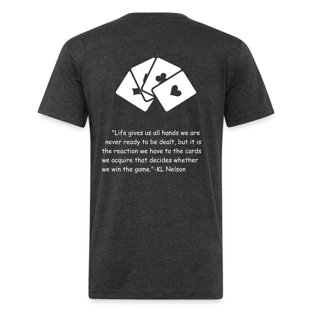 Fitted Cotton/Poly T-Shirt by Next Level - heather black