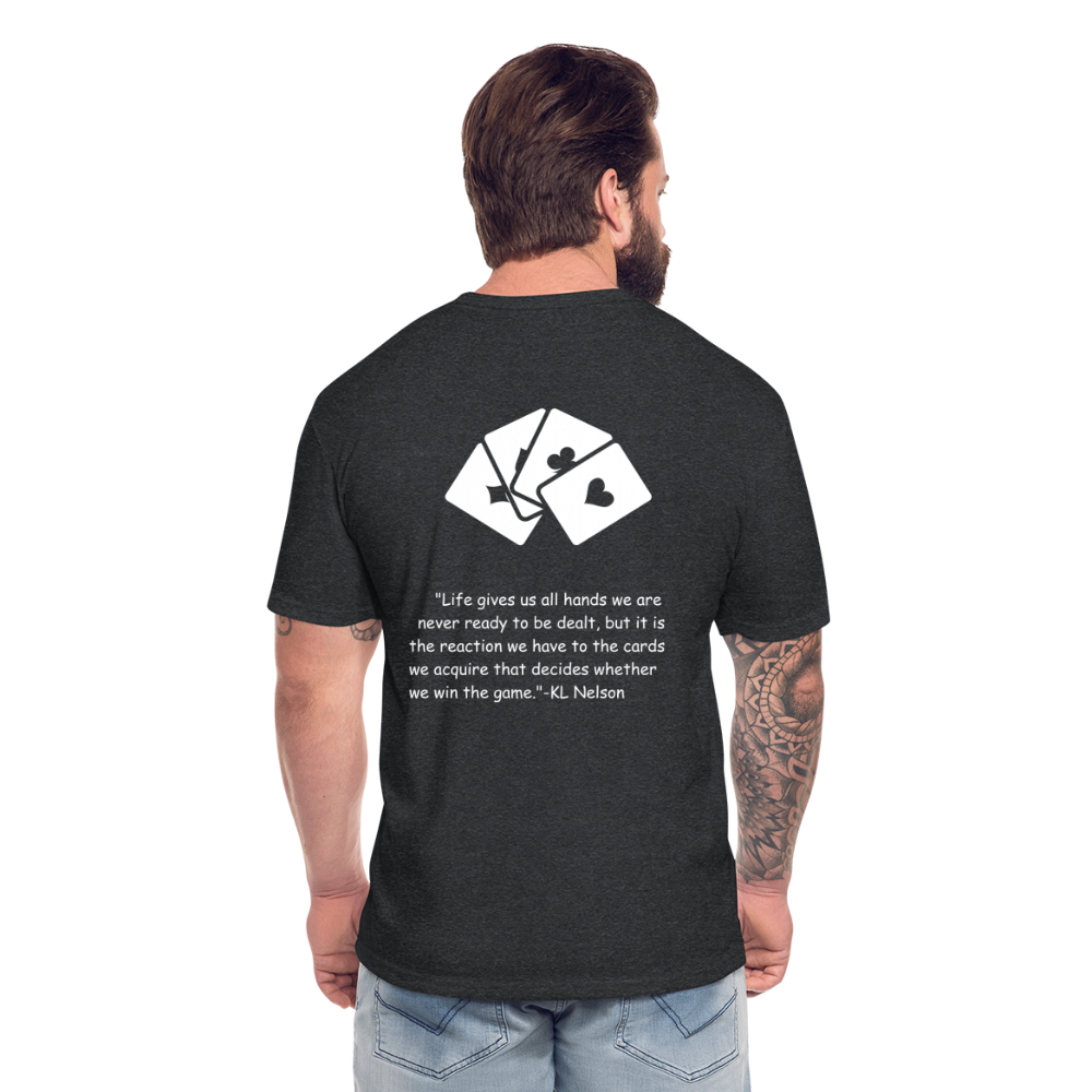 Fitted Cotton/Poly T-Shirt by Next Level - heather black