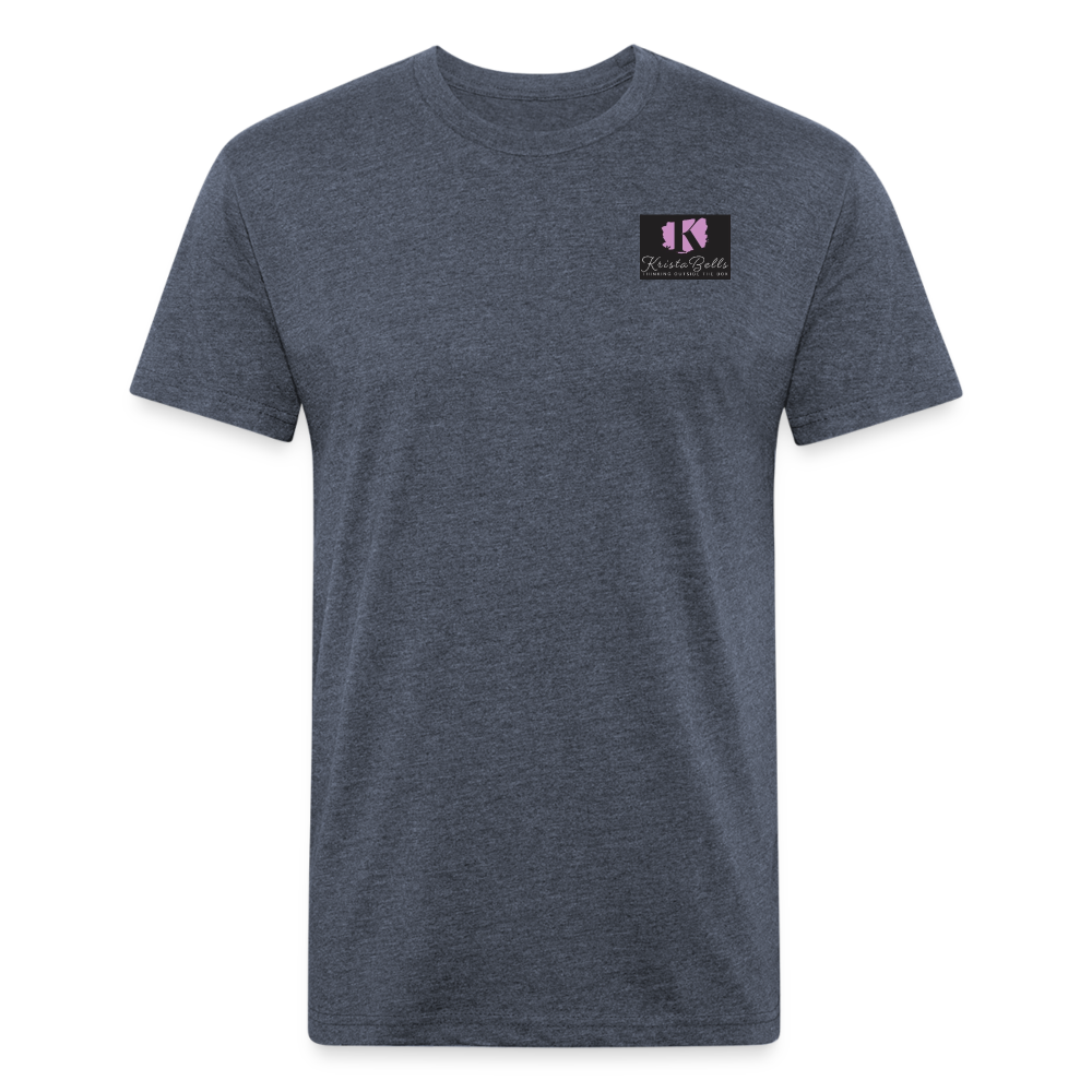 Fitted Cotton/Poly T-Shirt by Next Level - heather navy