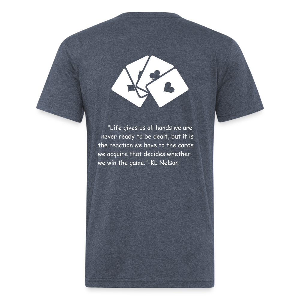 Fitted Cotton/Poly T-Shirt by Next Level - heather navy