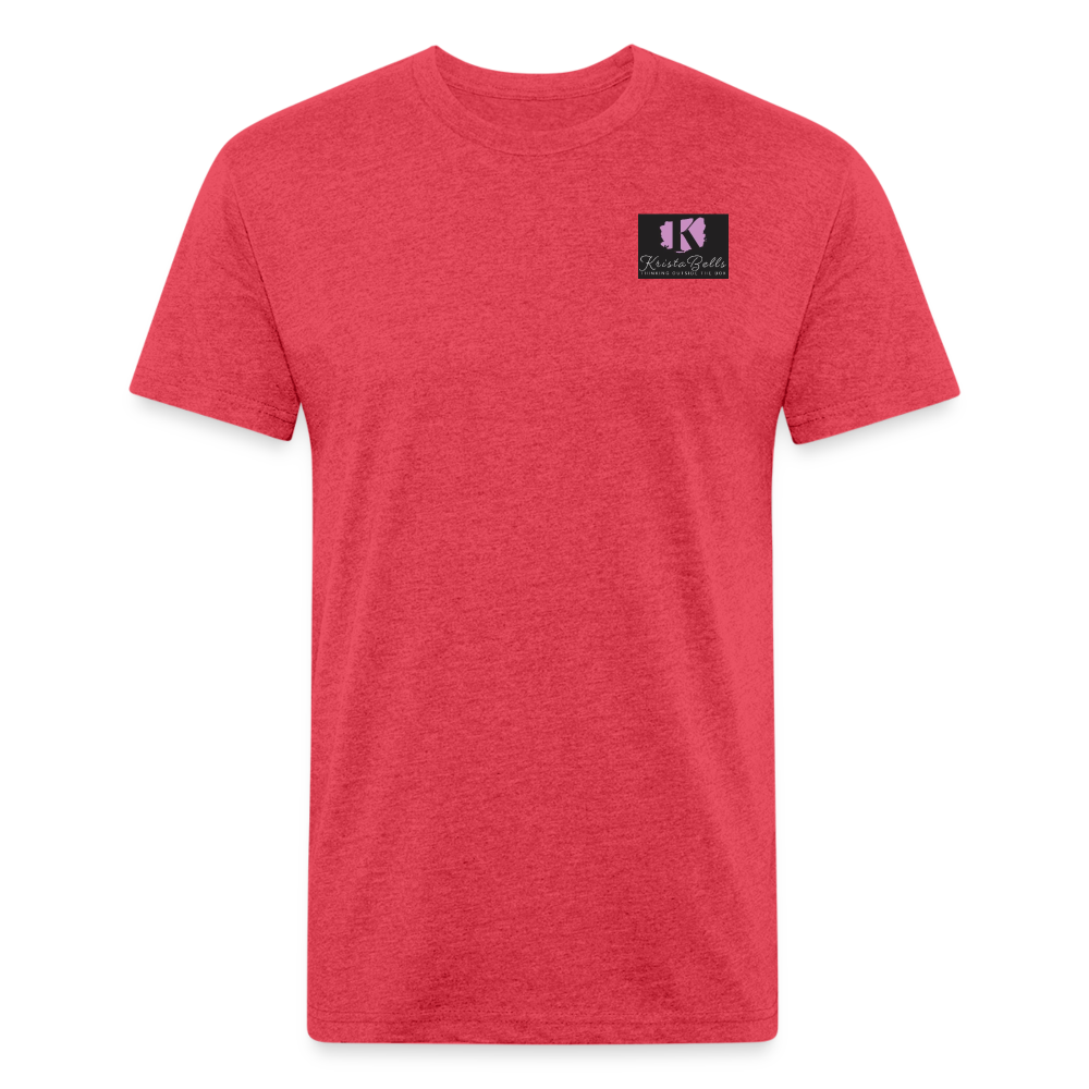Fitted Cotton/Poly T-Shirt by Next Level - heather red