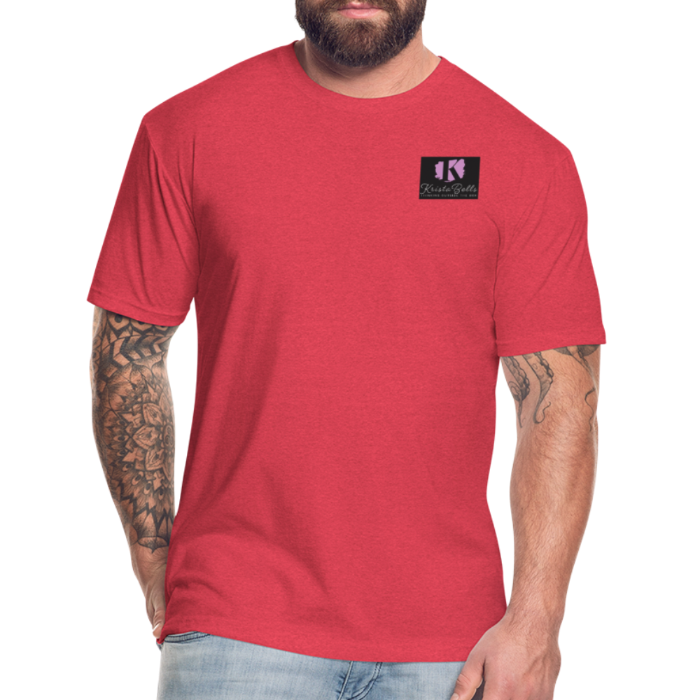 Fitted Cotton/Poly T-Shirt by Next Level - heather red