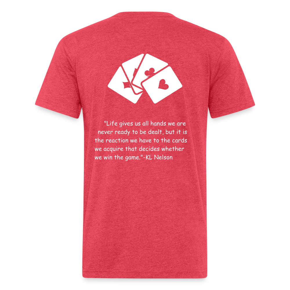 Fitted Cotton/Poly T-Shirt by Next Level - heather red