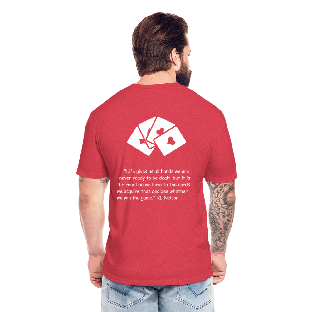 Fitted Cotton/Poly T-Shirt by Next Level - heather red