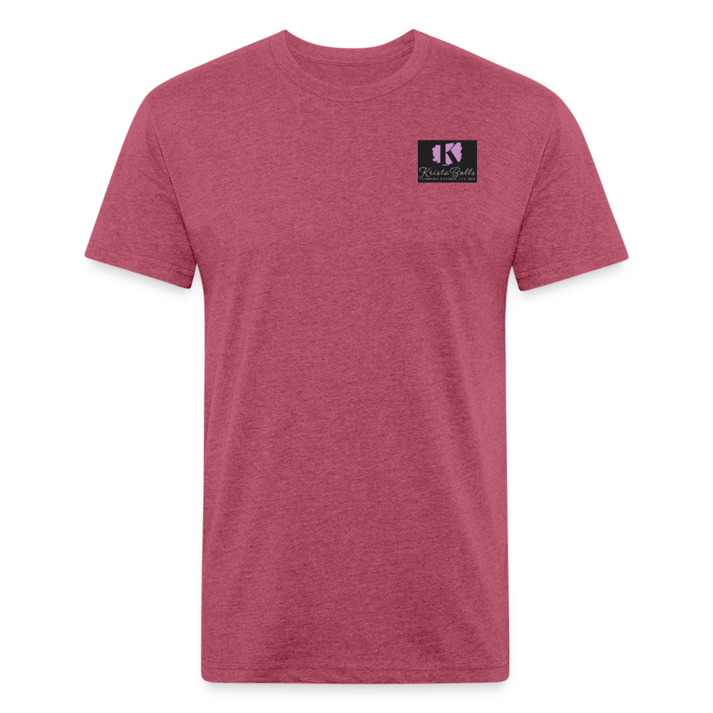 Fitted Cotton/Poly T-Shirt by Next Level - heather burgundy