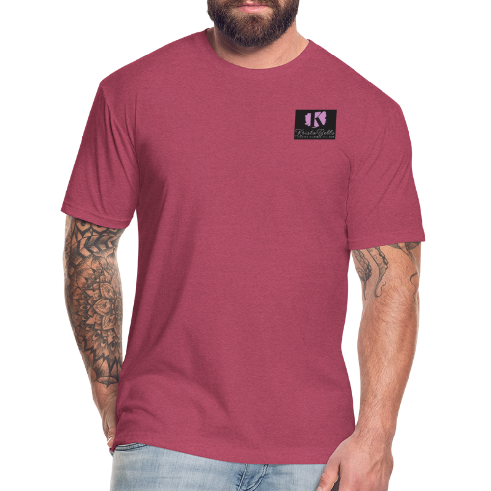 Fitted Cotton/Poly T-Shirt by Next Level - heather burgundy
