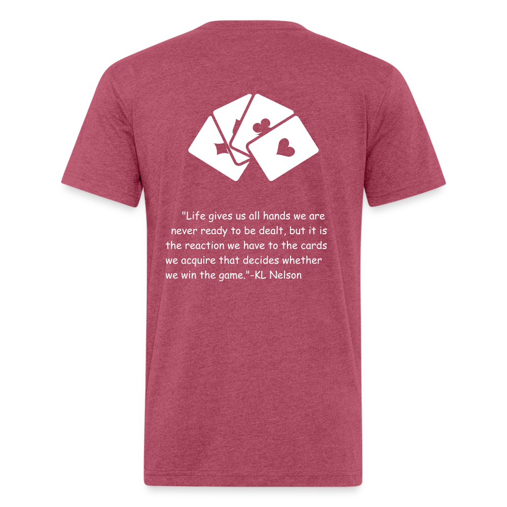 Fitted Cotton/Poly T-Shirt by Next Level - heather burgundy
