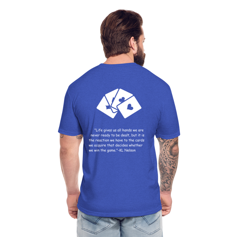 Fitted Cotton/Poly T-Shirt by Next Level - heather royal