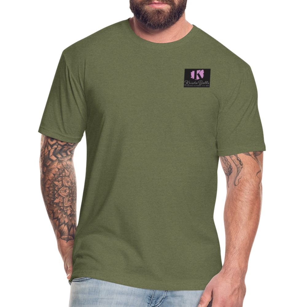 Fitted Cotton/Poly T-Shirt by Next Level - heather military green