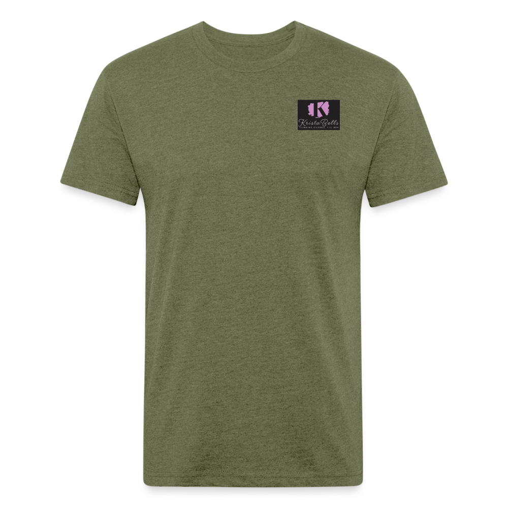 Fitted Cotton/Poly T-Shirt by Next Level - heather military green