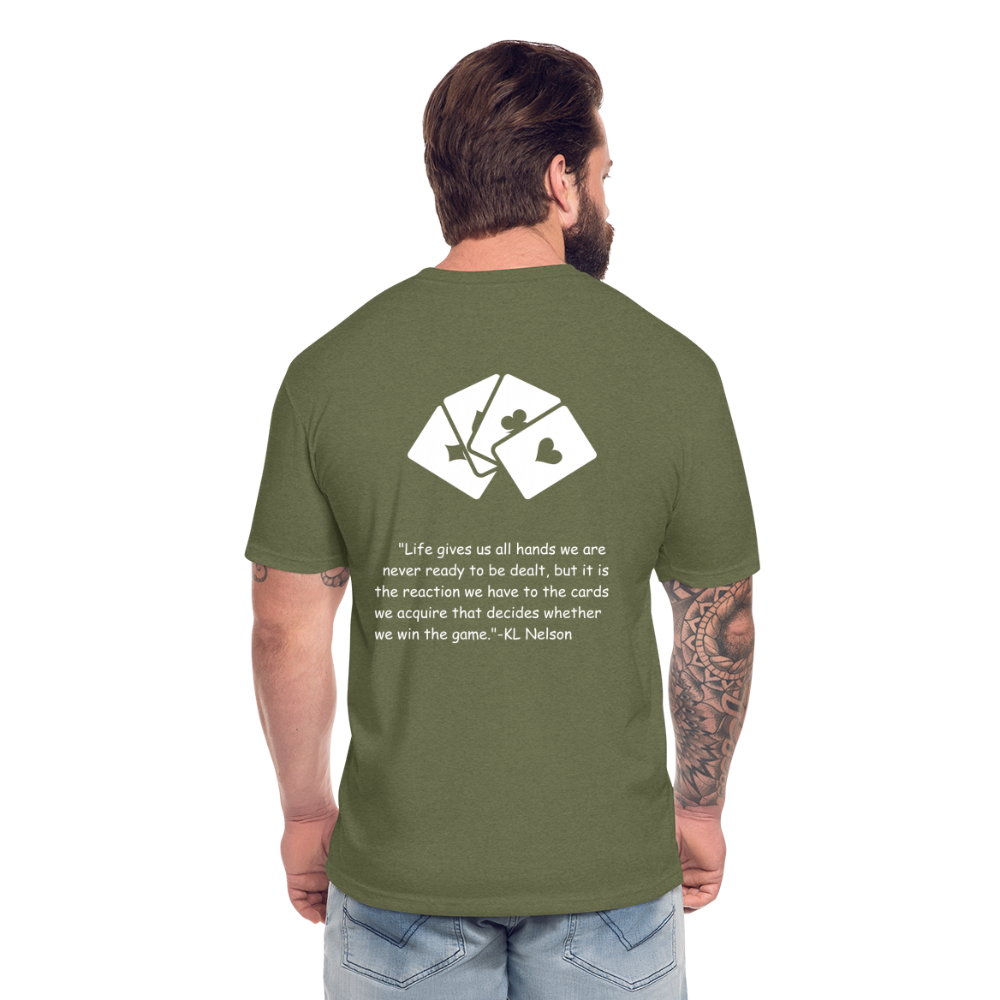 Fitted Cotton/Poly T-Shirt by Next Level - heather military green