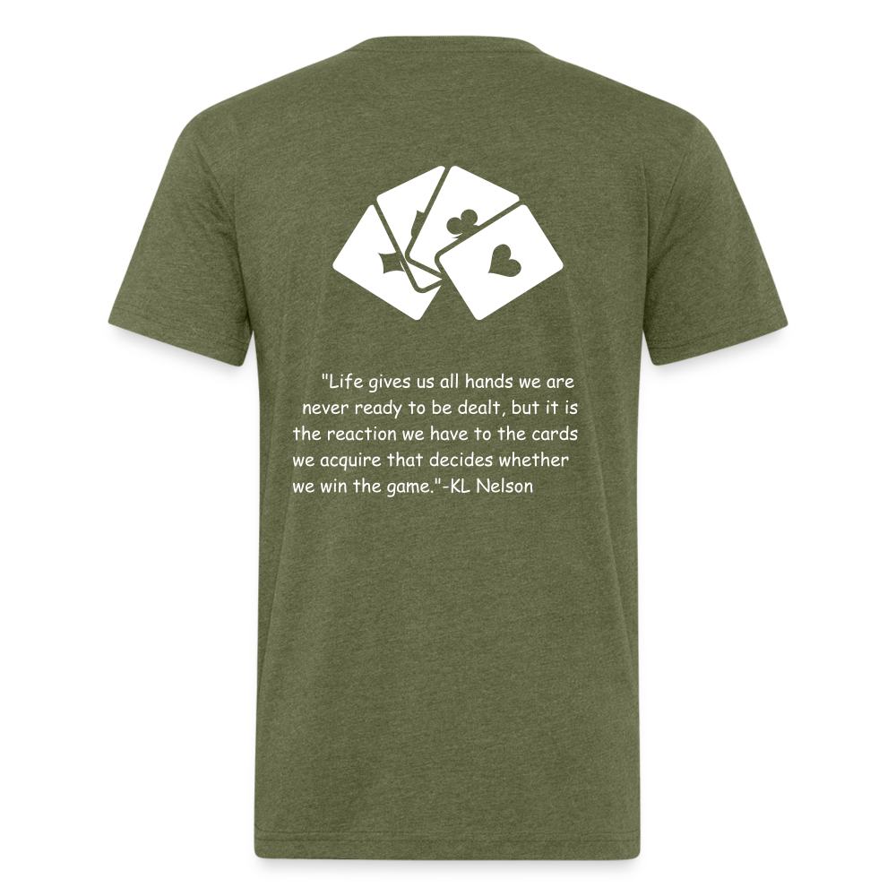 Fitted Cotton/Poly T-Shirt by Next Level - heather military green
