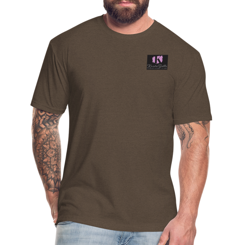 Fitted Cotton/Poly T-Shirt by Next Level - heather espresso