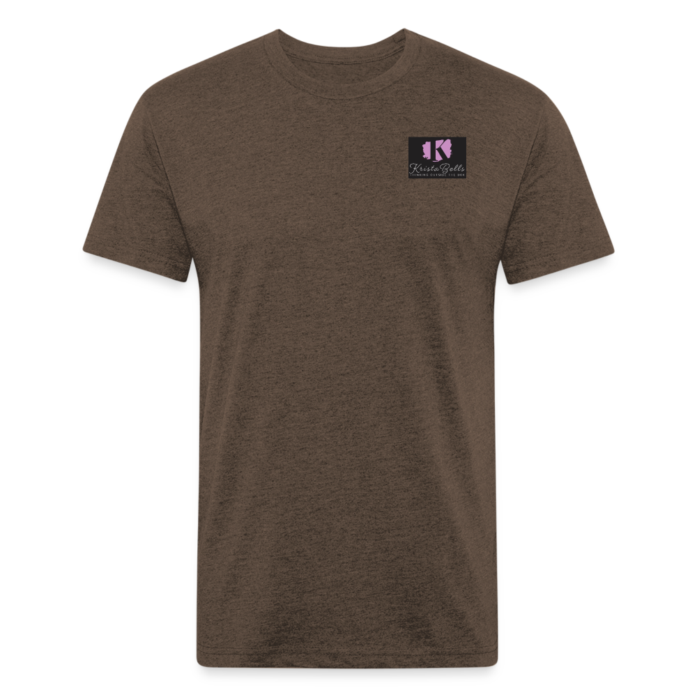 Fitted Cotton/Poly T-Shirt by Next Level - heather espresso