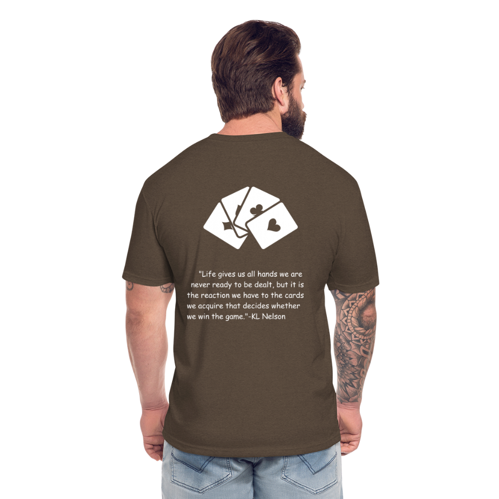 Fitted Cotton/Poly T-Shirt by Next Level - heather espresso