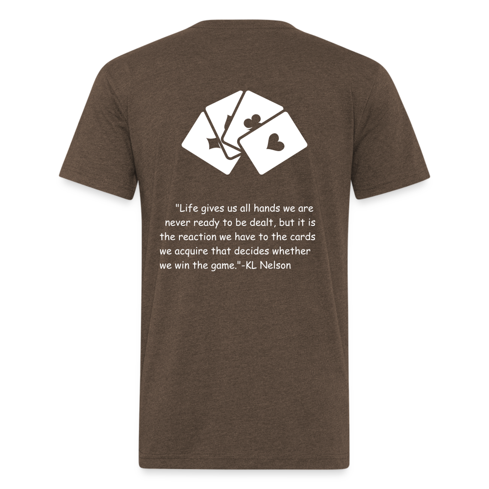 Fitted Cotton/Poly T-Shirt by Next Level - heather espresso
