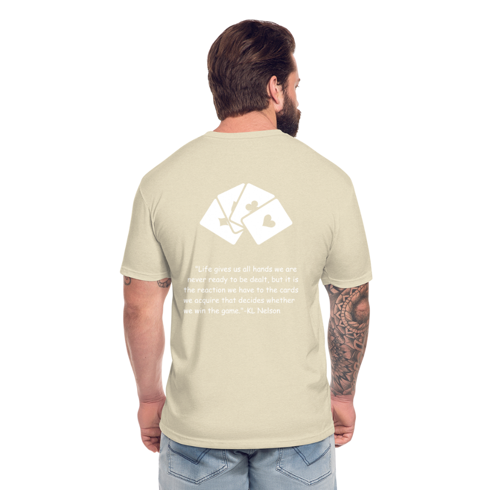 Fitted Cotton/Poly T-Shirt by Next Level - heather cream