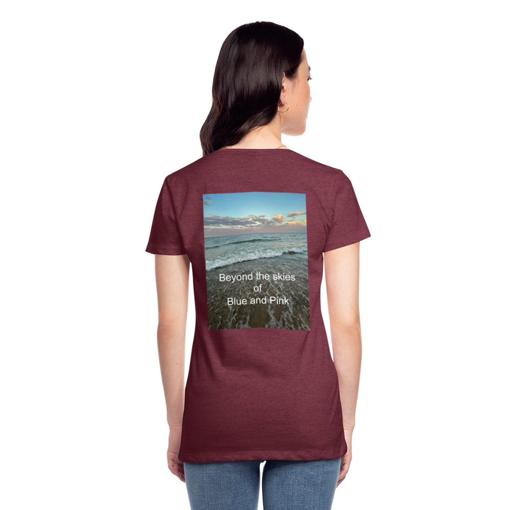 Women’s Premium T-Shirt-Beyond the Skies - heather burgundy