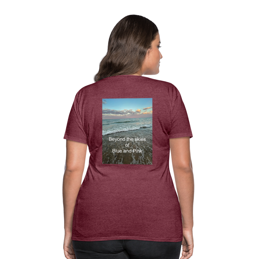 Women’s Premium T-Shirt-Beyond the Skies - heather burgundy