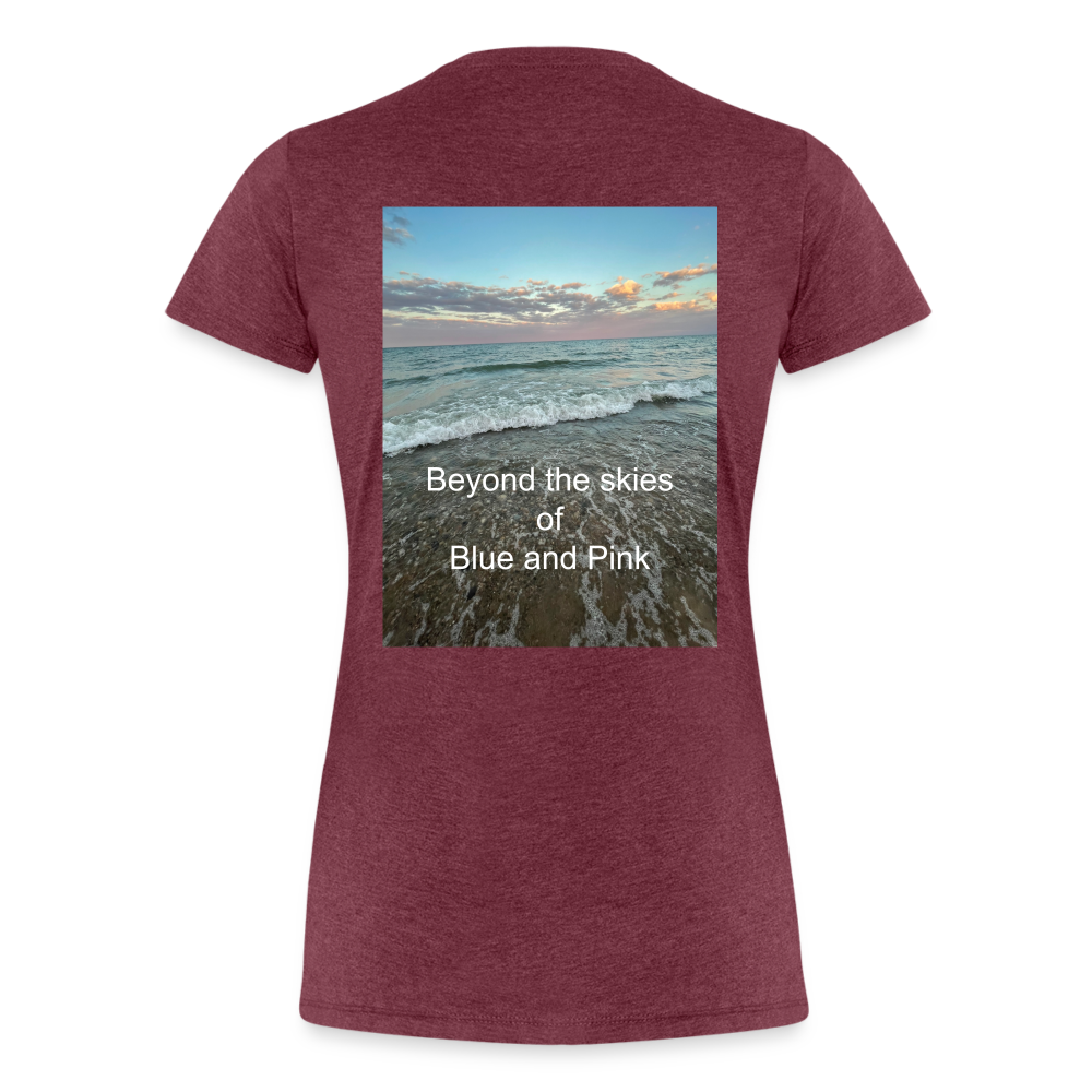 Women’s Premium T-Shirt-Beyond the Skies - heather burgundy