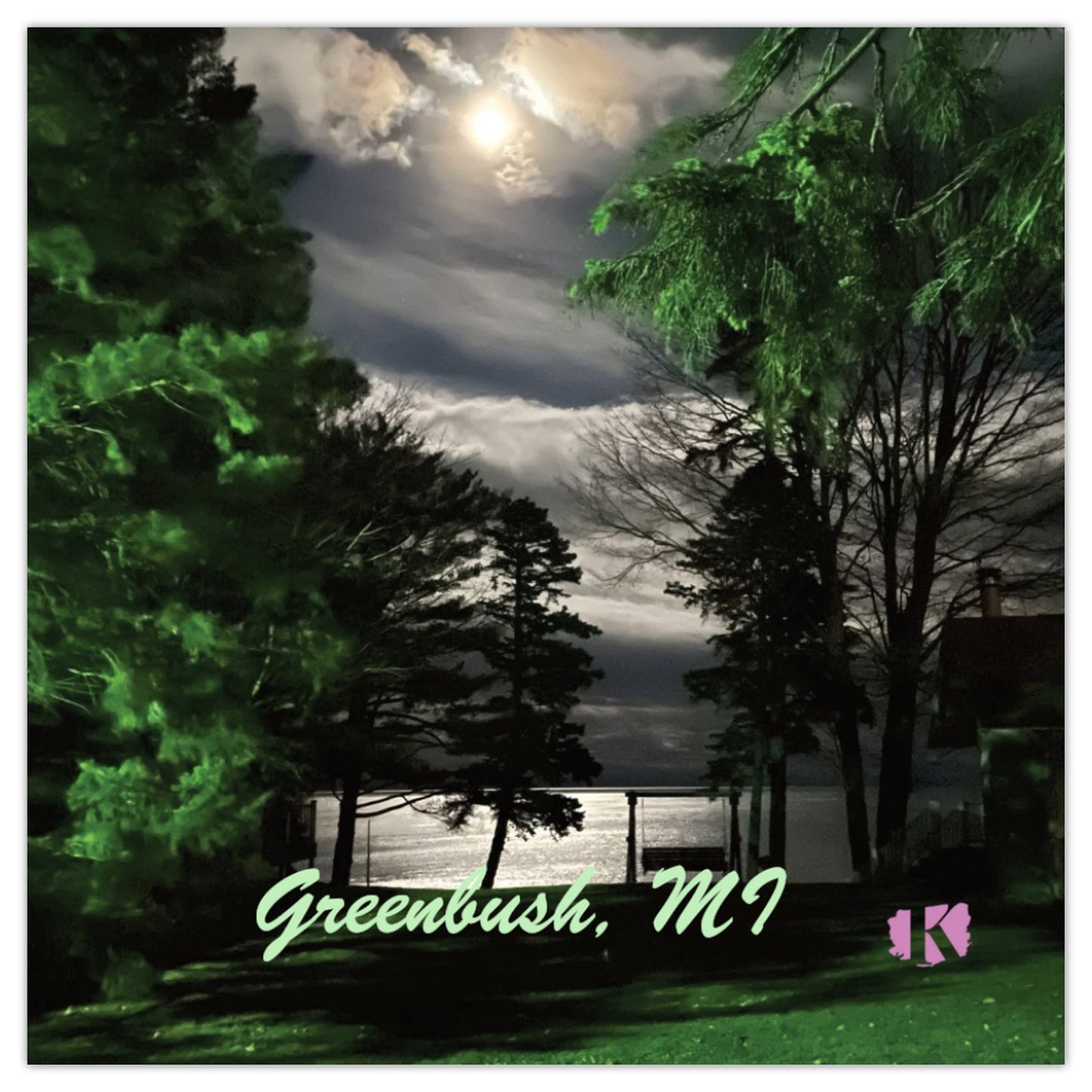 acrylic photo block " Greenbush"